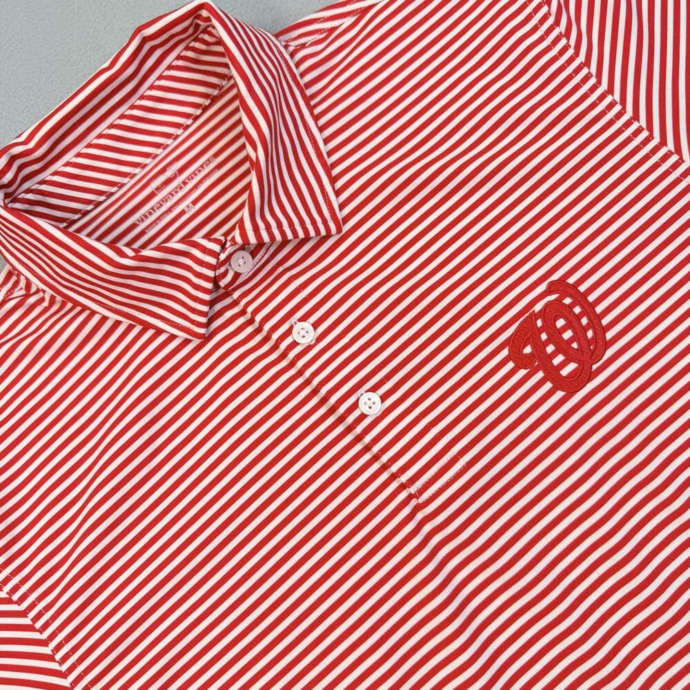 Washington Nationals Shirt Mens Medium Red MLB Baseball Vineyard Vines Golf Polo